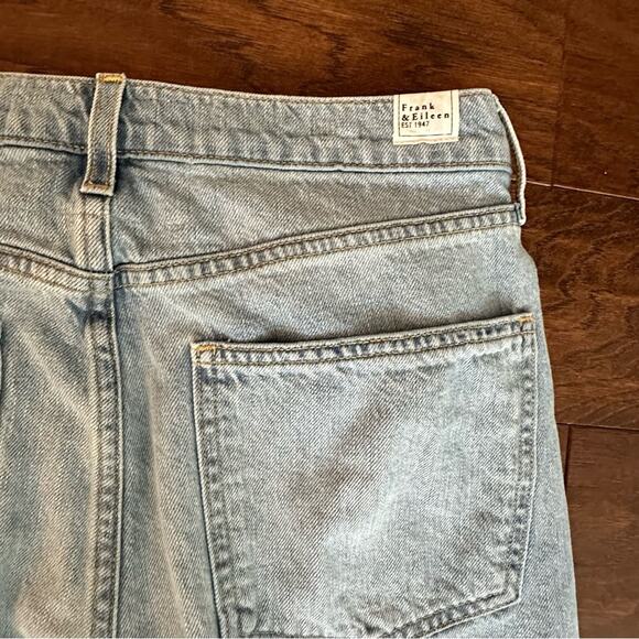 Frank & Eileen Monaghan High Waist Straight Leg Raw Hem Mom Blue Jeans 30 - Picture 10 of 16
